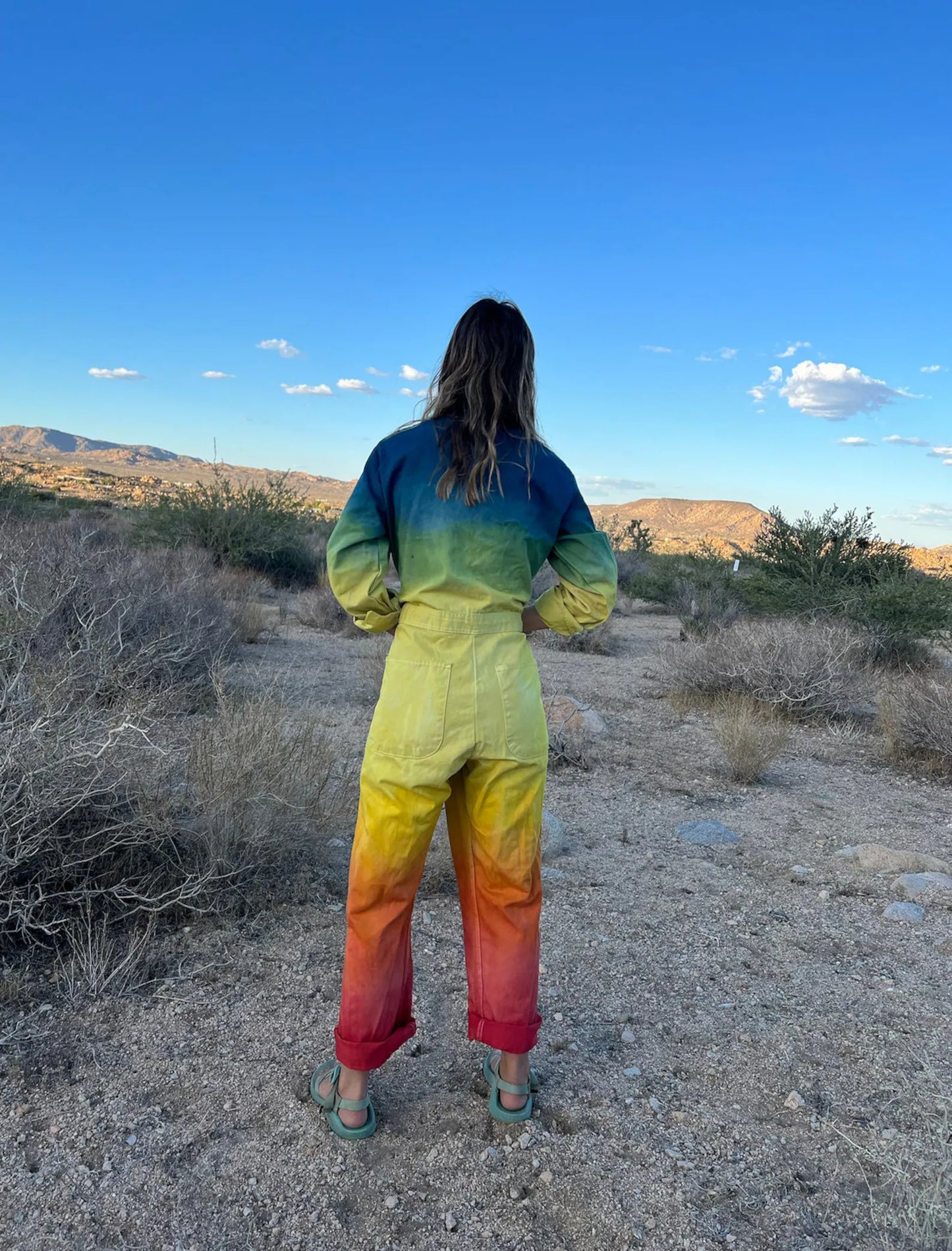 Naturally Dyed Rainbow Coveralls