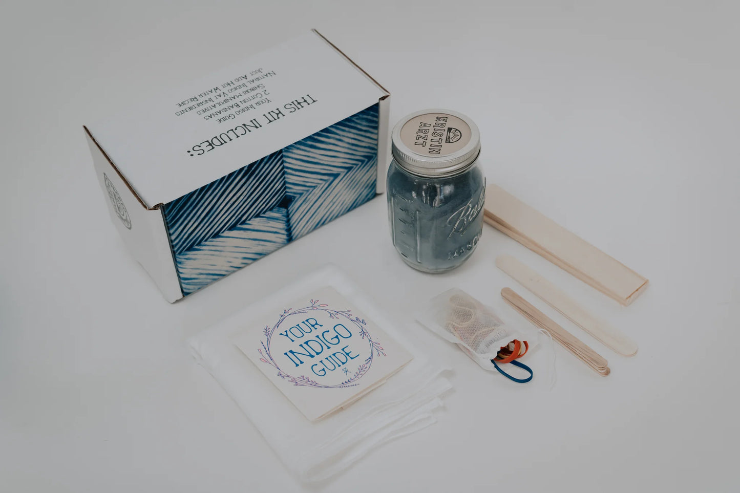 Beginner Natural Dye Kit Duo – Bundle Dyeing & Indigo + Shibori