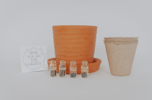 Dye Garden Kit | Handmade Ceramic Planter, Dye Plant Seeds and eBook