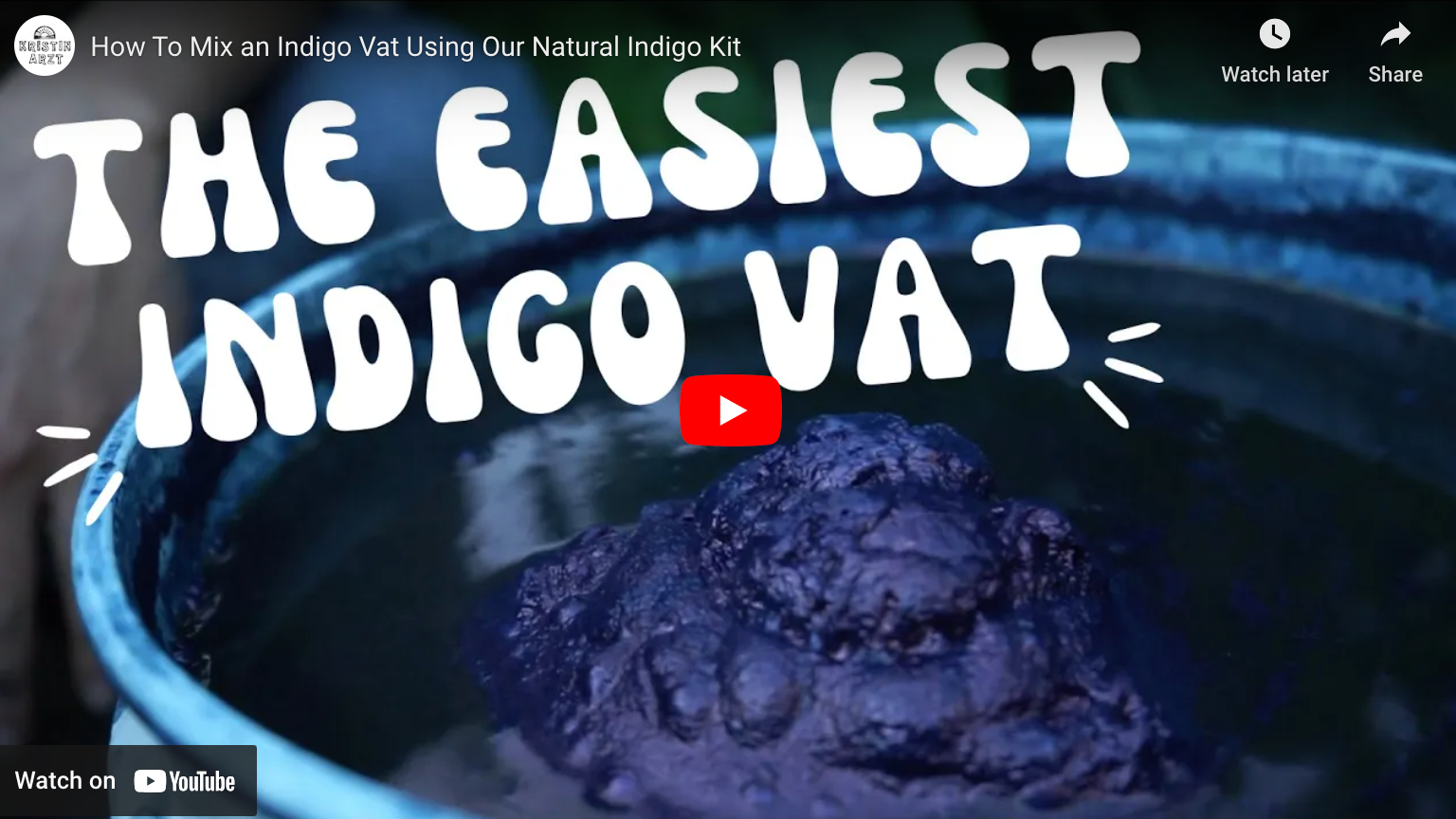 Load video: how to mix a natural indigo vat