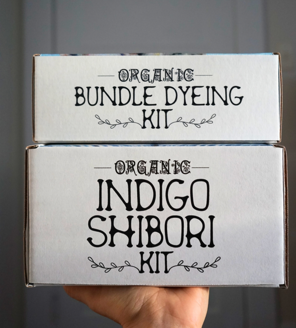 Beginner Natural Dye Kit Duo – Bundle Dyeing & Indigo + Shibori