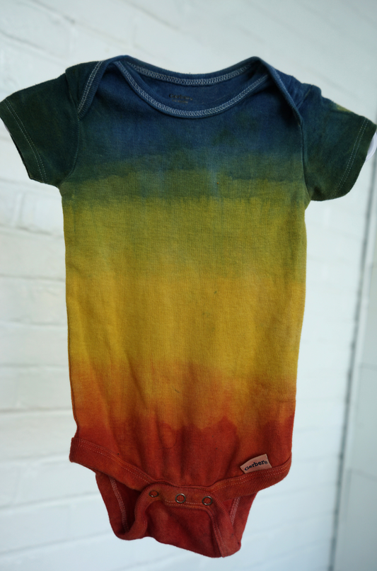 Baby Onesie | Naturally Dyed Cotton Rainbow